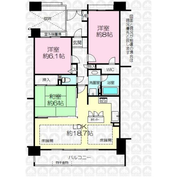 ライフピア小手指(3LDK) 3階の内観