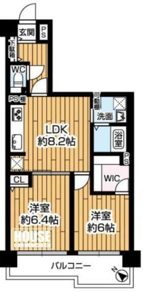サングレール阿波座(2LDK) 3階の間取り図