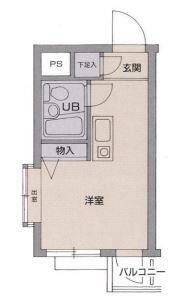 メインステージ西荻窪(1R) 2階の間取り図