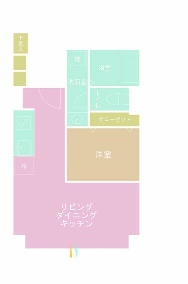 秀和幡ケ谷レジデンス(1LDK) 7階の間取り図