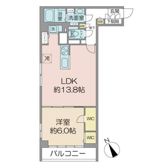 秀和南荻窪レジデンス(1LDK) 3階の間取り図