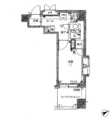 グレイス鶴見第3(1K) 7階の間取り図