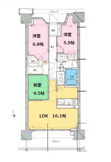 グランシンフォニア　EAST棟(3LDK) 3階の内観