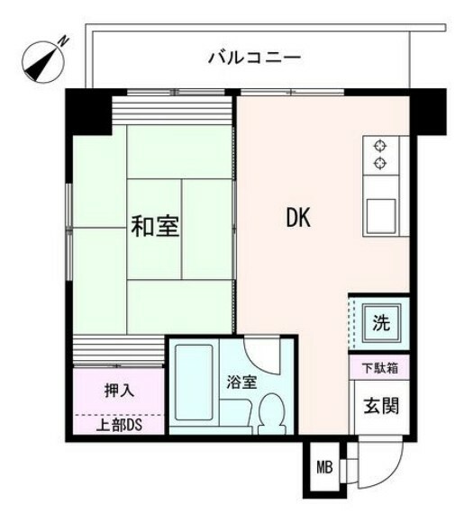 イトーピア豊玉マンション(1DK) 5階の間取り図