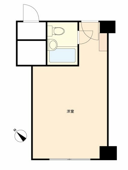 秀和赤坂レジデンシャルホテル(1R) 2階の間取り図