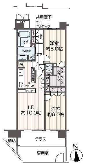 サンクレイドル湘南平塚弐番館(2LDK) 1階の内観