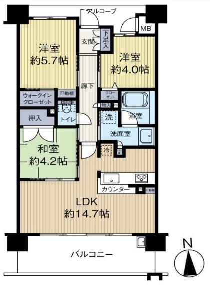 アイランドテラス深江橋の間取り