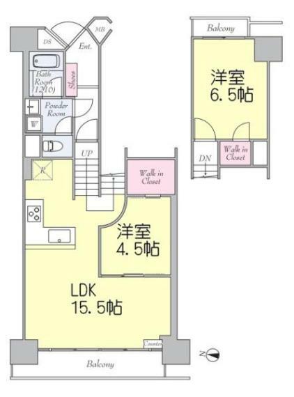 川崎河原町分譲共同ビル(2LDK) 8階の内観