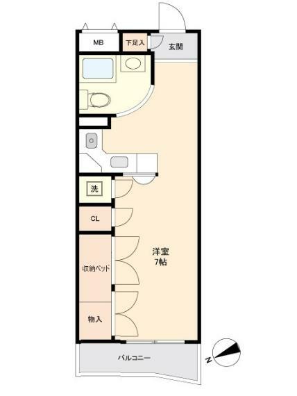 ラ・パルフェ・ド・ルミナス(1R) 2階の間取り図