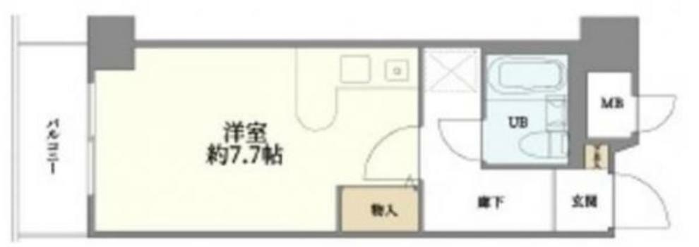 ダイアパレス塚本II番館(1R) 5階の間取り図