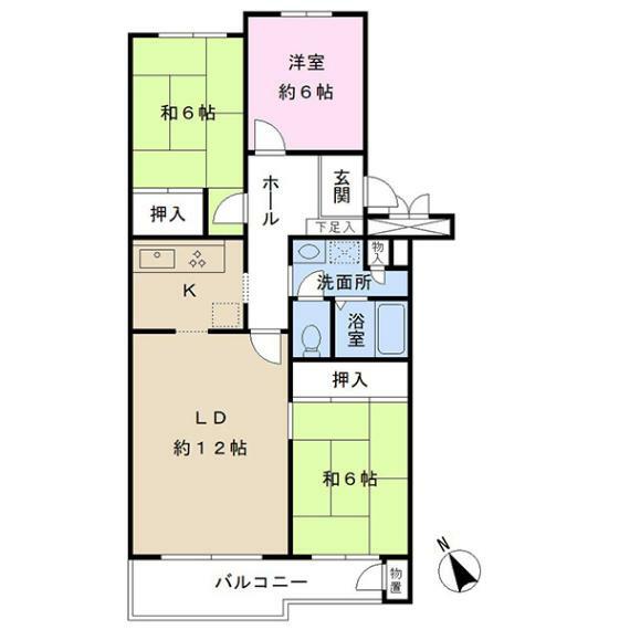 津田沼グリーンハイツ8号棟(3LDK) 4階の内観