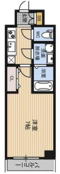 ファーストステージ北大阪レジデンス(1K) 5階の間取り図