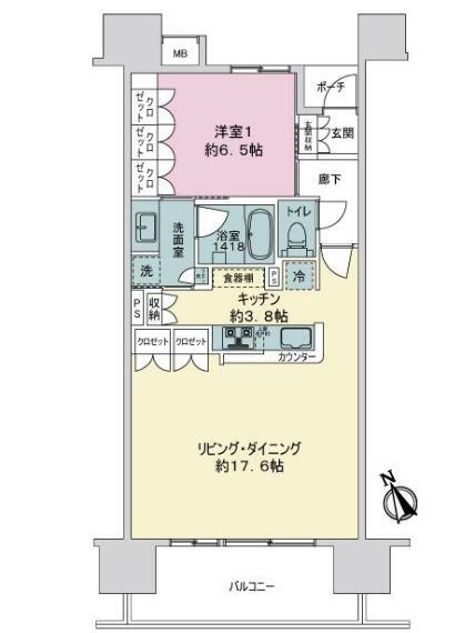 ル・サンク盛岡中央通(1LDK) 11階の内観