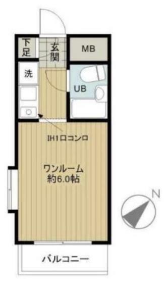 トーシンフェニックスマンション阿佐ヶ谷(1R) 1階の間取り図