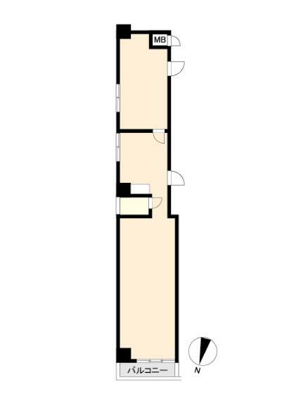 ダイドーメゾン本町(1LDK) 2階の間取り図