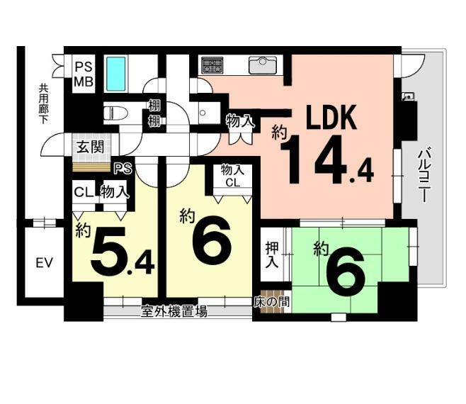 ヴェスト・ノーヴァ西院(3LDK) 10階の間取り図