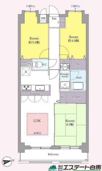 オレンジコート小手指(3LDK) 4階の間取り図