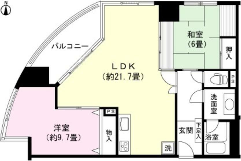 コンフォールタワー伊豆長岡(2LDK) 5階の内観