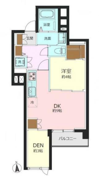 高円寺ダイヤモンドマンション(1DK) 9階の間取り図