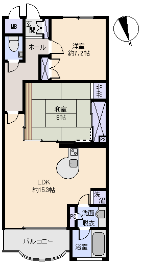 宇佐美リゾートヒル桜(2LDK) 5階の内観