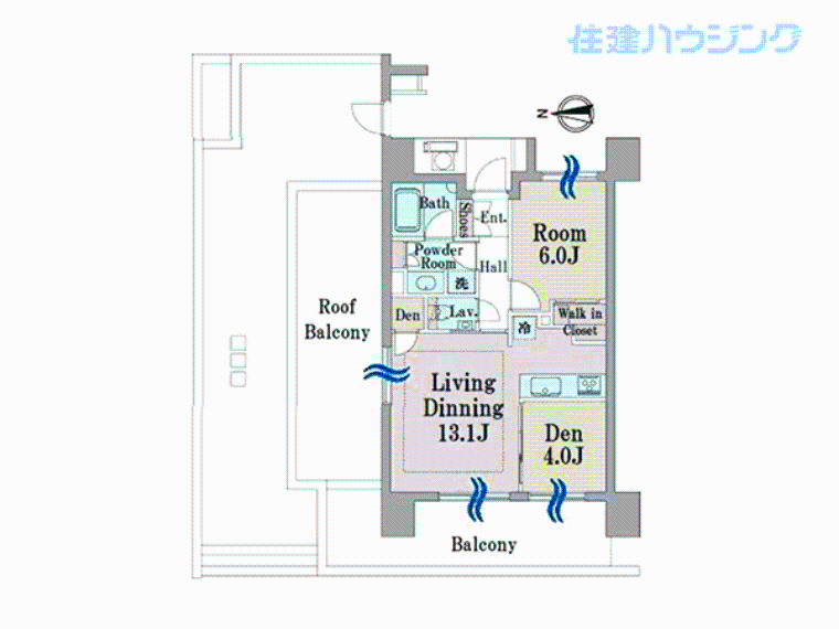 BELISTA高井戸駅前(5LDK) 12階の間取り図