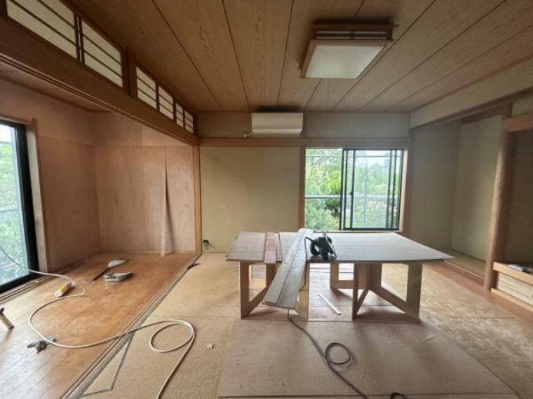 【リフォーム中】和室は畳の表替えを行い、障子、襖は張替を行います。
