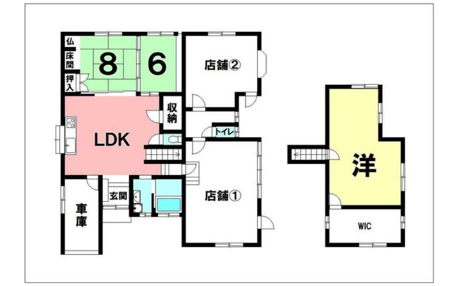 3LDK＋店舗付き【建物面積191.37m2（27.88坪）】