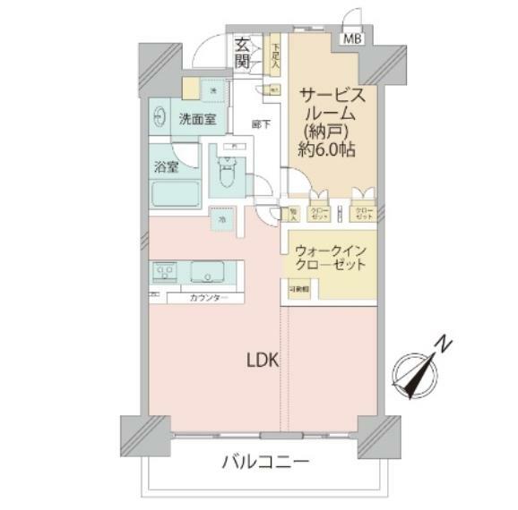 ラング・タワー豊田(1LDK) 6階の内観