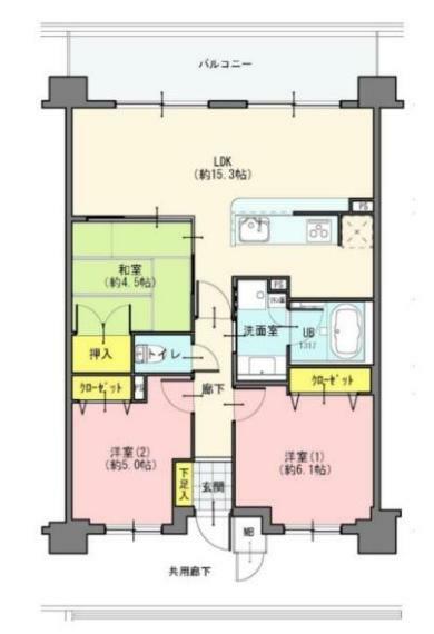 エスリード京都山科セミリア(3LDK) 1階の間取り図