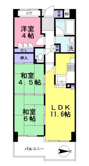 大和高田リバティー壱番館(3LDK) 4階の内観