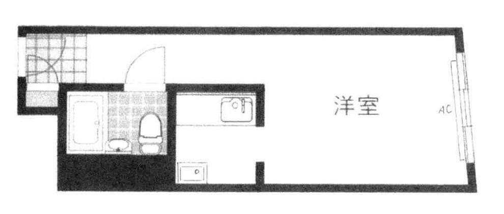 チサンマンション第8新大阪(1R) 14階の間取り図