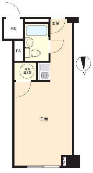 ステュディオ新御堂(1R) 6階の間取り図