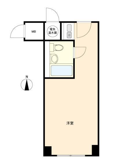 ステュディオ新御堂(1R) 4階の間取り図
