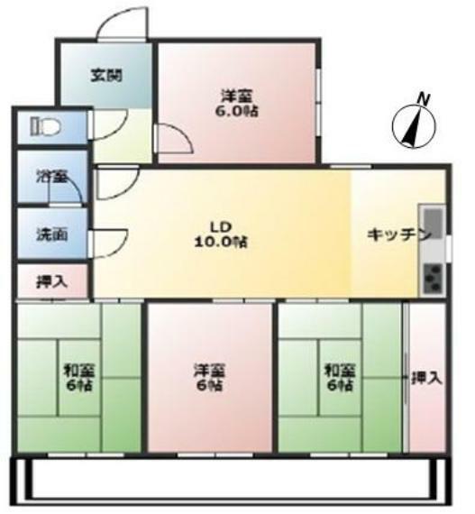 メゾン千代田(4LDK) 3階の間取り図