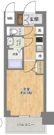 プレサンス新大阪イオリア(1K) 7階の間取り図