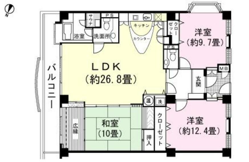 ロワジール伊豆高原弐番館(3LDK) 1階の内観