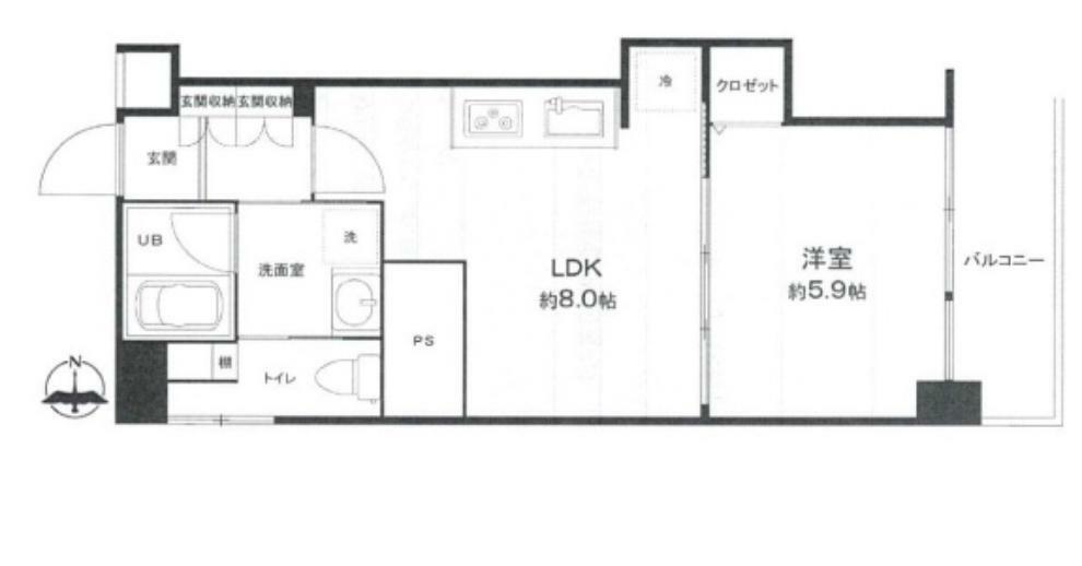 三ノ輪フラワーマンション(1LDK) 3階の内観