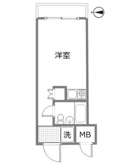 ダイアパレス吉野町第2(1R) 4階の間取り図