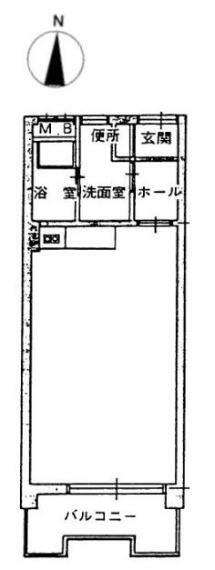 第5フラワーマンション(1R) 5階の間取り図