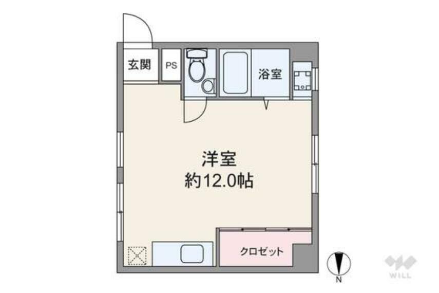 チサンマンション第3新大阪(1R) 6階の間取り図