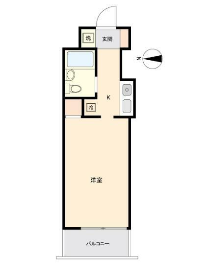 エヴェナール横浜(1R) 1階の間取り図