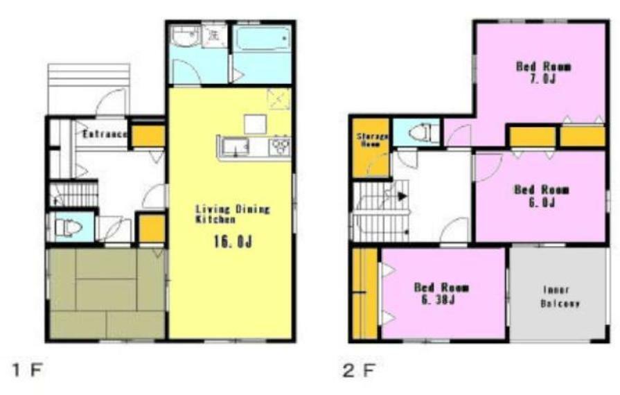 全居室6帖以上ゆとりある間取り<BR/>～全居室に収納あり<BR/>～納戸もあり<BR/>～新しいお住まいもすっきり片付きますね