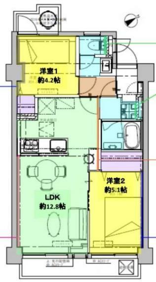 キャニオンマンション武蔵小杉(2LDK) 5階の内観