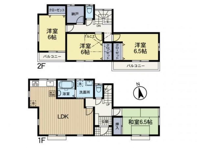 全居室6帖以上の広さで、自由な生活を実現しましょう。