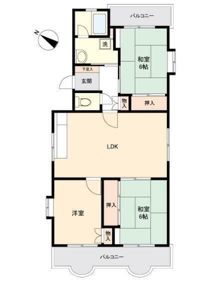 ピュアハイツ明石(3LDK) 5階の内観