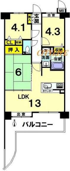 朝日プラザ伏見桂川(3LDK) 10階の内観