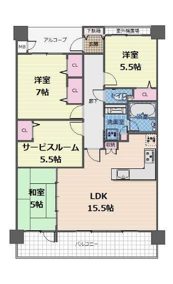 サンクレーア野並イーストコート(3LDK) 3階の内観