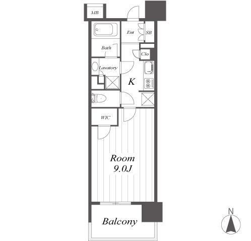 オープンレジデンシア東別院(1K) 4階の間取り図