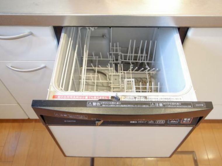 システムキッチンには食器洗乾燥機が付いています。