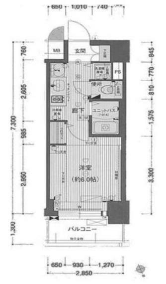 プレサンス神戸西スパークリング(1K) 6階の内観